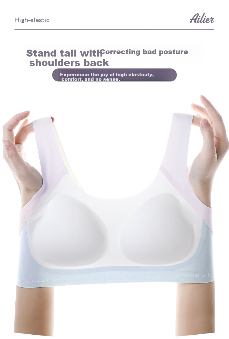 Ailier&ouluola Girls' Underwear Bra for Students And High School Students Aged 15-18, Puberty Training Bra, Small Vest 6262 Green Skin L 5