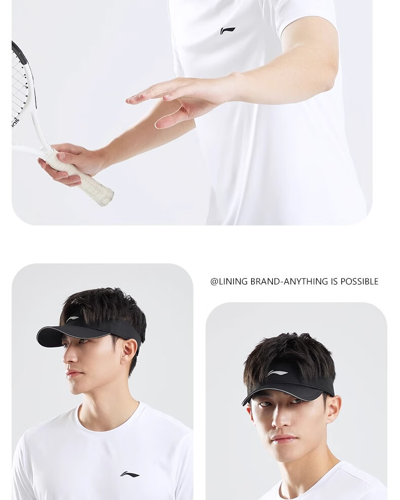 Li-Ning Visor Cap for Men And Women, Summer Sun Hat, Outdoor Hiking UV Protection Cap, Marathon Running Tennis Cap, Lightweight Sun Hat 16