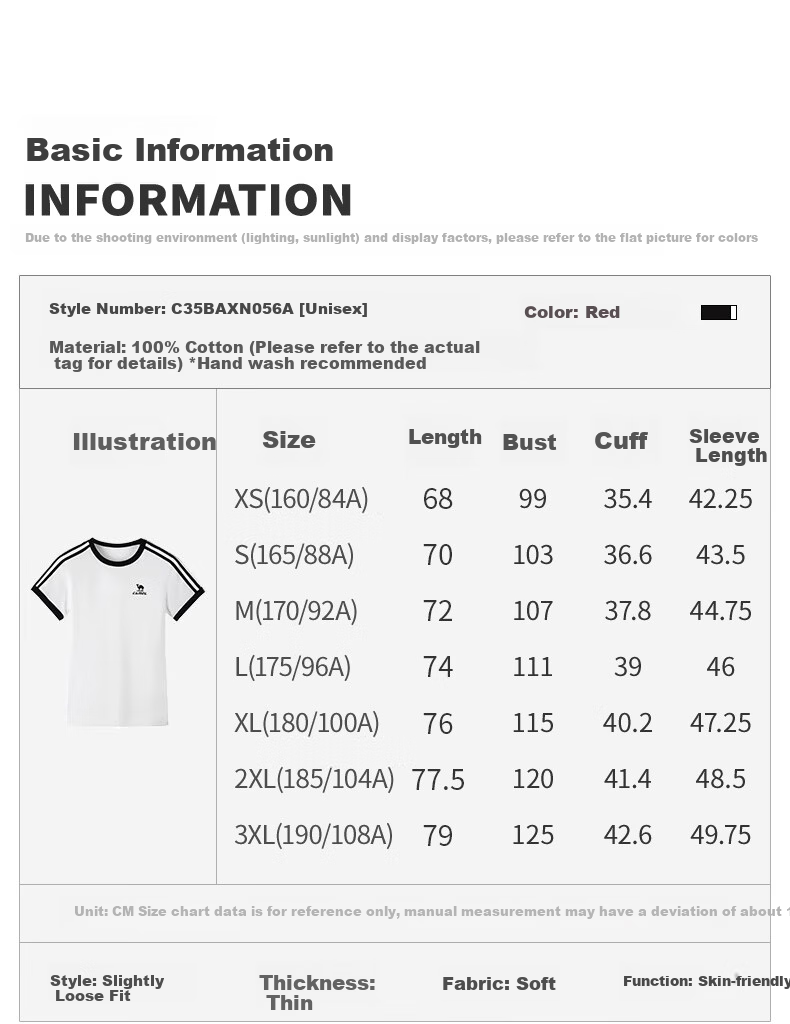 CAMEL [Dilireba's Same Style] Short-Sleeve T-Shirt, Soft Cotton T-Shirt, Unisex Summer New Sports Loose Casual Top 7