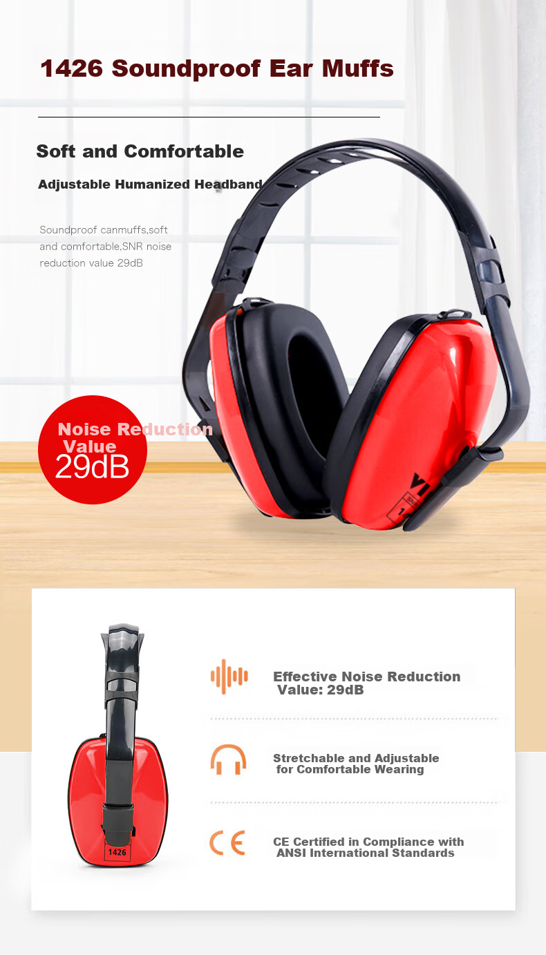 VIAN Soundproof Earplugs Professional Noise Reduction Sleeping Aid Noise Cancelling Industrial Factory Noise Reduction Anti-Interference Headphones 1436 Soundproof Earplugs 1