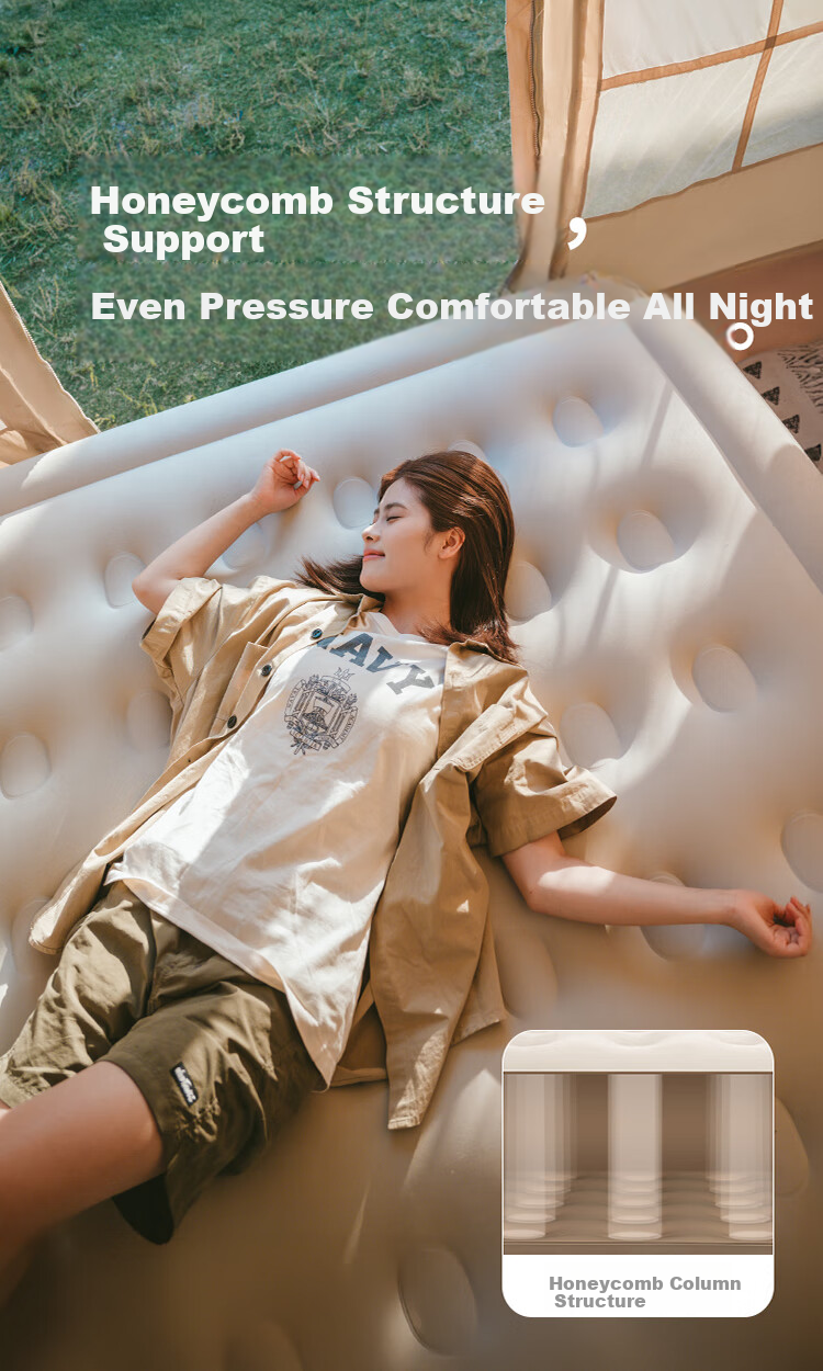 Naturehike Built-in Pump Inflatable Camping Mattress Outdoor Air Bed Home Sleeping Pad 9