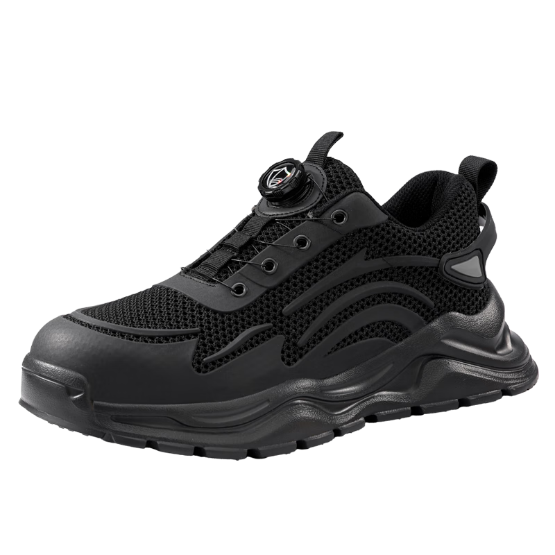 BlueOwl Shield Men's Breathable Lightweight Anti-Smash Steel Toe Anti-Puncture Soft Sole Safety Work Shoes D211NT Size 43