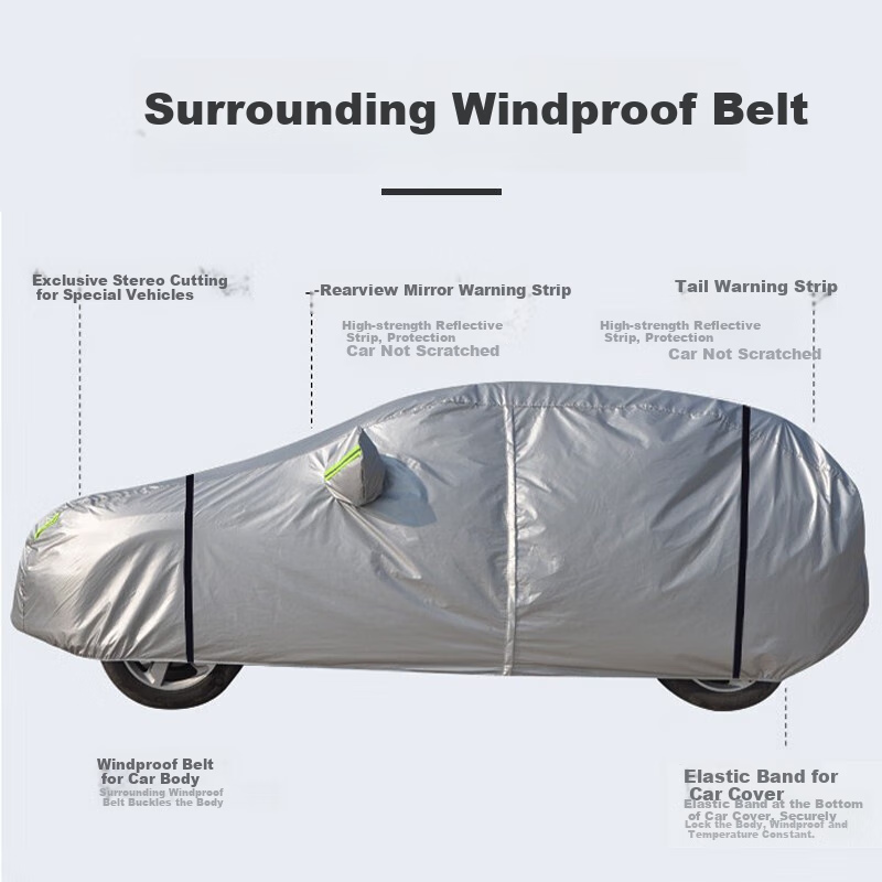 Dachanglanyue Honda Lingpai Dedicated Car Cover, Full Vehicle Protection for 2024 New Lingpai Hybrid, Thickened Sun Protection, Rain-Proof, Sunshade, Heat Insulation Car Cover