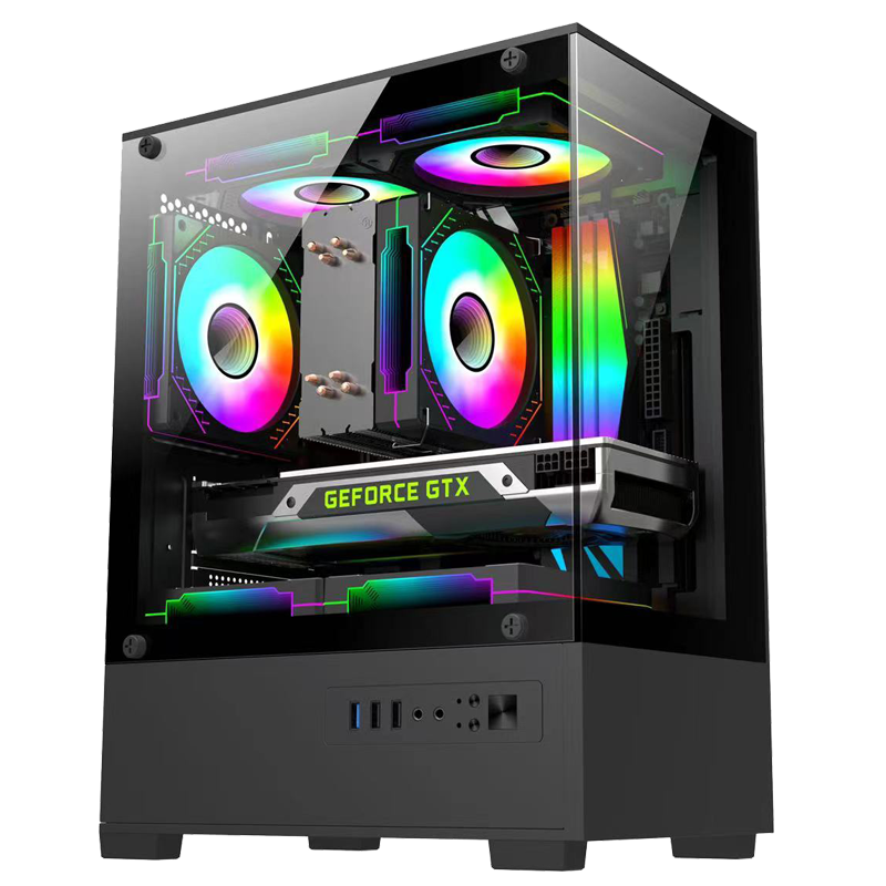 5-Colors Fish Office Gaming Desktop Computer Full Set (14th Gen Intel Core i5-14450HX, 16GB RAM, 512GB SSD, RX6600LE 8GB Comparable to RTX3060)