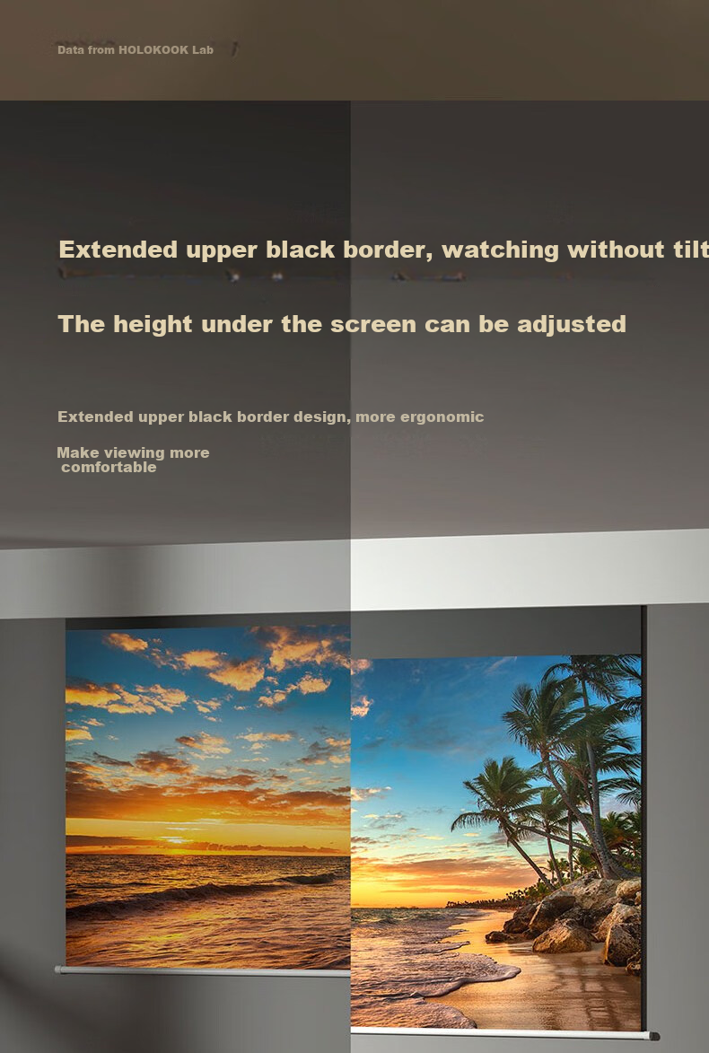 Deli 120-Inch 16:9 Remote Control Electric Screen, 8K Ultra HD Photon Screen 3.0 Anti-Curling Edge, Projection Screen for Projector, 50453S [Installation Service Included] 6