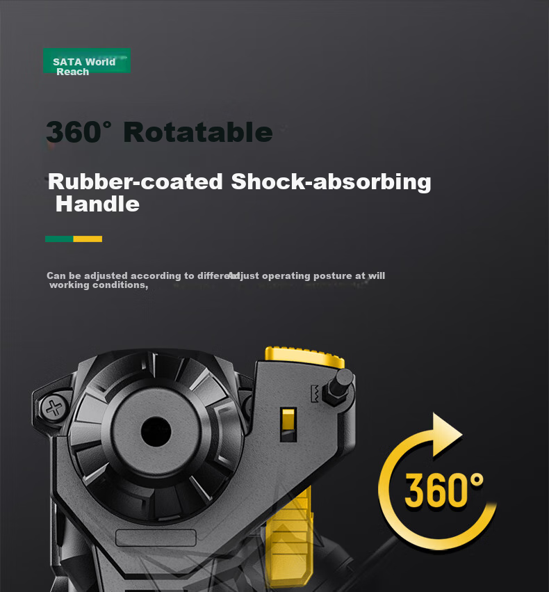 Shida SATA Brushless Lithium-Ion Rotary Hammer Drill, Electric Pick, Impact Drill, High-Power Concrete Wireless Industrial Grade D05729 Standard 24