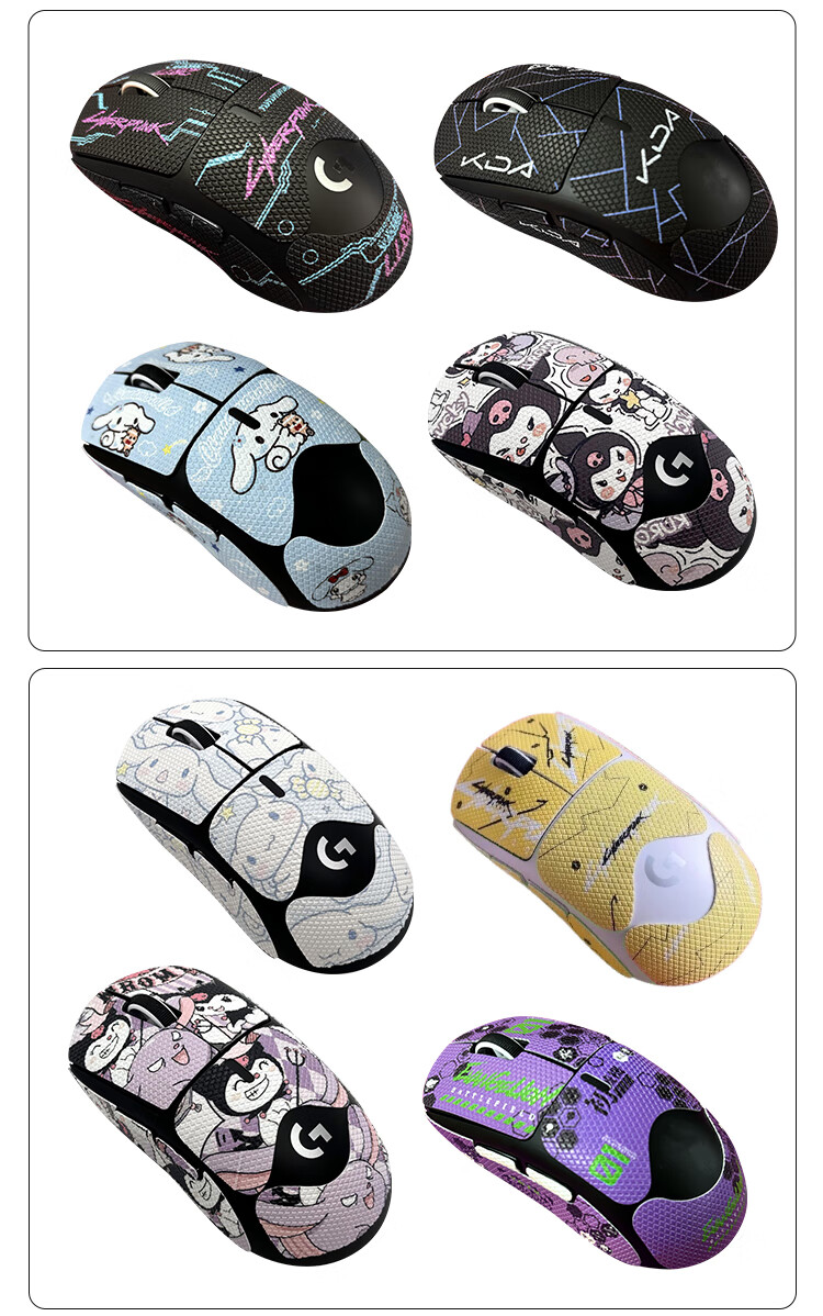 Huoshi GPW1 Mouse Anti-Slip Sticker GPW4 Zhuque Anti-Slip Sticker Dog King 1st & 4th Gen Sweat-Absorbing Anti-Slip Scratch-Resistant Gaming Mouse Sticker Black Venom Full Coverage 3