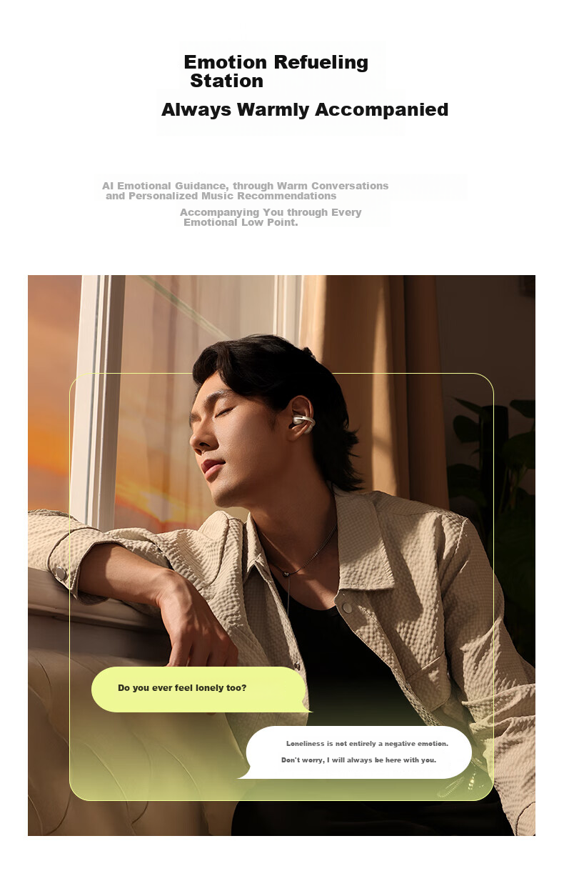 Baseus MC1pro AI Translation Bluetooth Headphones [Celebrity Style], Clip-On Open-Style Non-In Sports Call Noise Reduction Air Conduction, Suitable for Huawei And Apple Phones 13