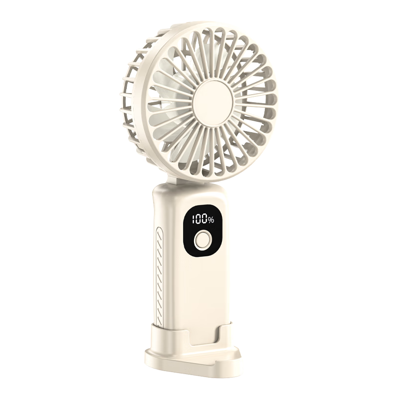 Capeden 5200mAh Large Capacity Handheld Mini Fan, Strong Wind Neck Hanging Fan, Long Battery Life Portable Outdoor Rechargeable Fan for Office Dorm Desktop H01 White