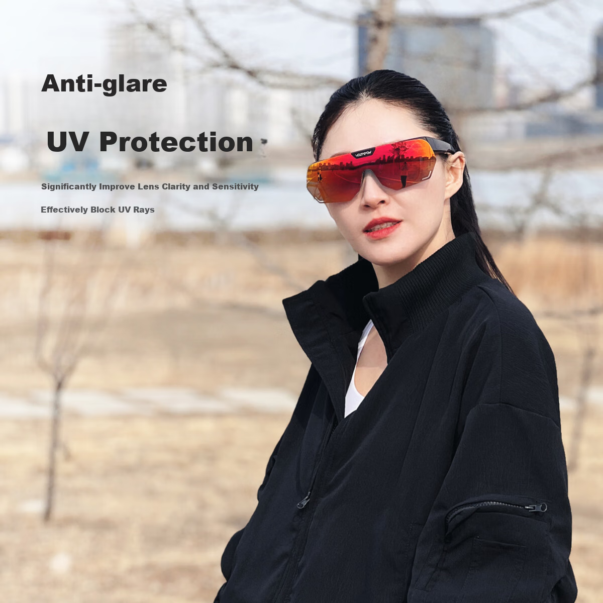 Велосипедные спортивные очки VOZAPOW Polarized, с диоптриями, для взрослых, унисекс, с защитой от УФ-лучей, поляризацией, защита от запотевания, защита от царапин