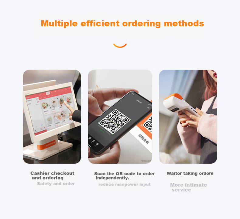 Sunmi Qbao Dual-Screen Cash Register, Restaurant Hotpot Snack Shop QR Code Payment Retail Universal Cash Register Package (Dual-Screen Main Unit + Receipt Printer) 4