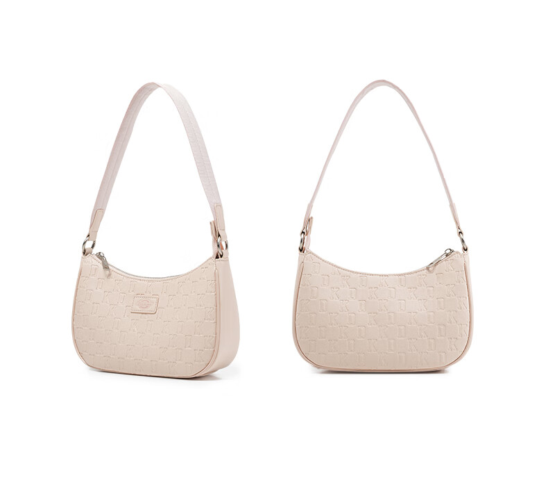 Dickies Women's Shoulder Bag Crossbody Bag Versatile Compact Monogram Print Handheld Underarm Bag Commuter Travel Small Bag Cream Almond White 21