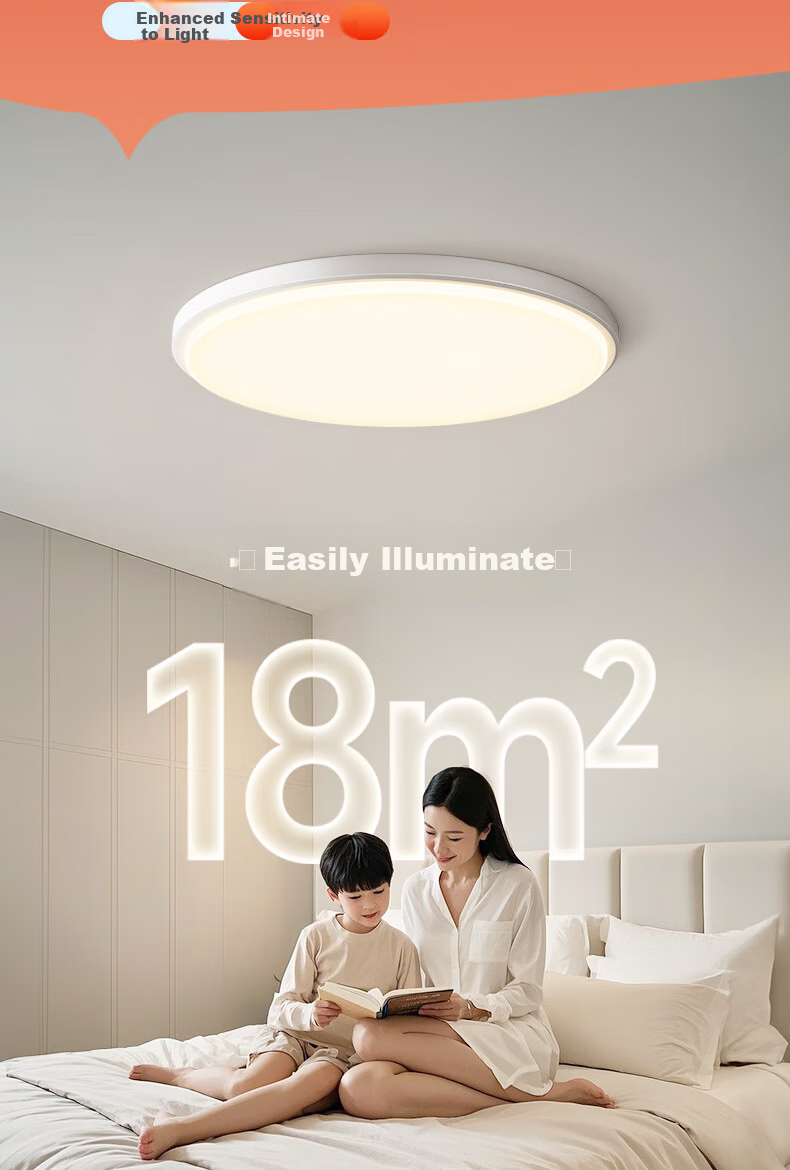 GUJIA LED Ceiling Light Simple Balcony Hallway Living Room Bedroom Eye Protection Puri Lighting Fixture Three Colors [Installation Included] 6