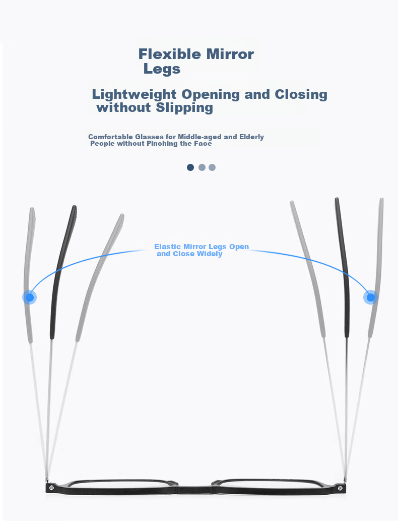 Lianshang Anti-Blue Light Reading Glasses for Men And Women, Foldable Portable High-Definition Phone Glasses for Elderly with Presbyopia, Model 7024N 250 Degrees 10