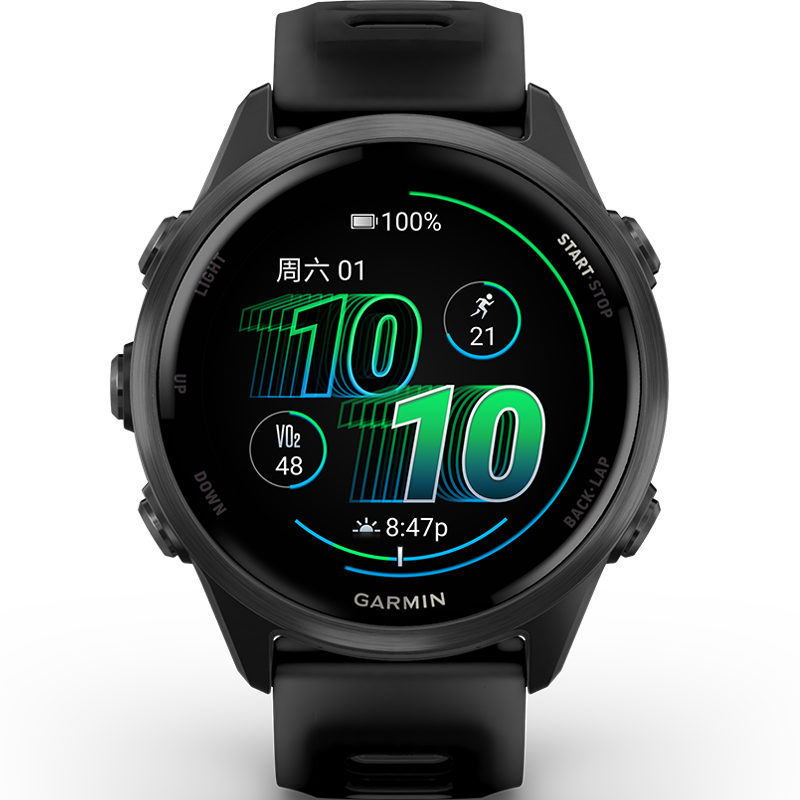GARMIN Forerunner 570 Polar Night Black (42mm) Heart Rate Running Outdoor Sports Watch Birthday Gift