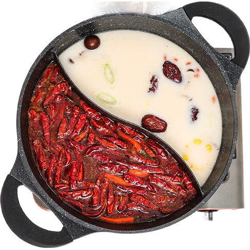Сковорода-гриль COOKER KING HG30YY, двусторонняя, антипригарная, 30 см, цвет Майфанши, подходит для индукционных плит