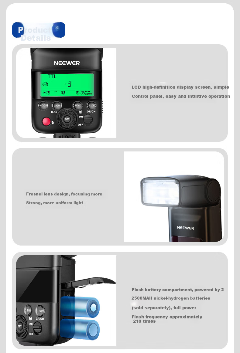 NEEWER NW420 Hot Shoe Flash for Sony Cameras, DSLR And Mirrorless, TTL Front And Back Curtain Sync External Flash for Photography Portrait And Wedding 13