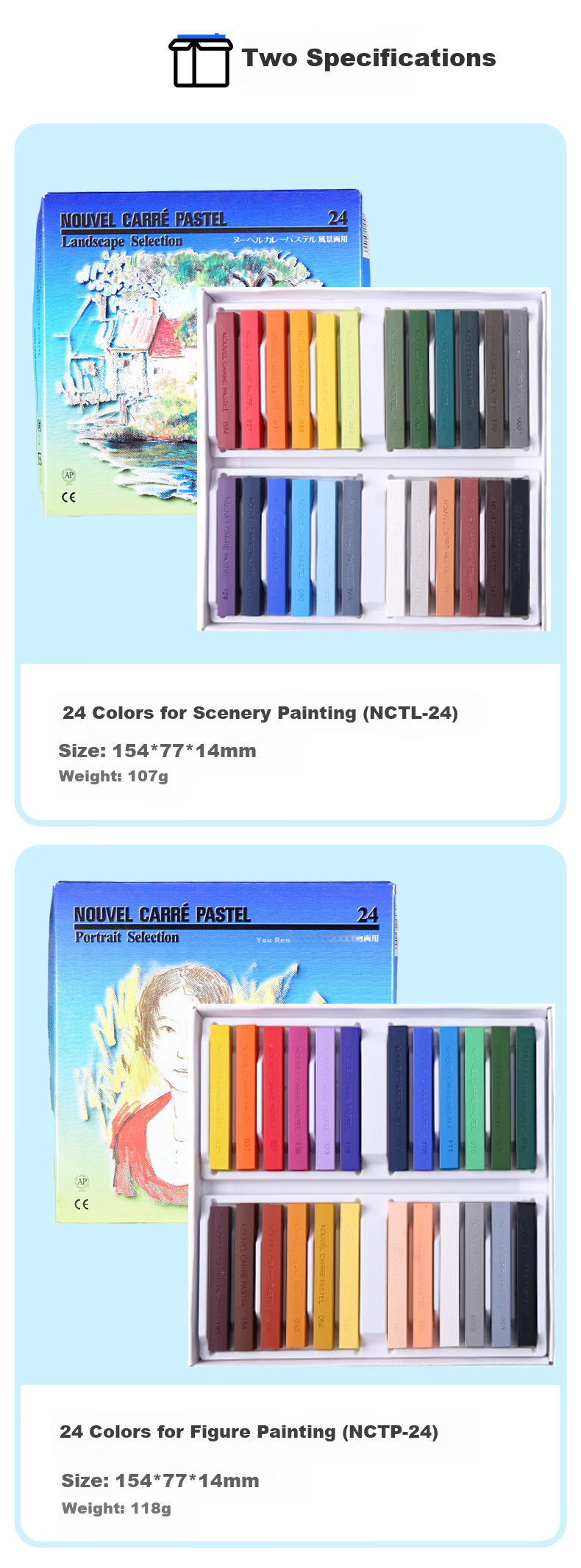 SAKURA Colored Pencils, Hard Pastel Set of 24 Colors (For Landscape Painting), Colored Pencil Drawing Sticks, Paint, Sketching Pencils, Art Supplies for Art Students, Specialized for Art And Sketching 4