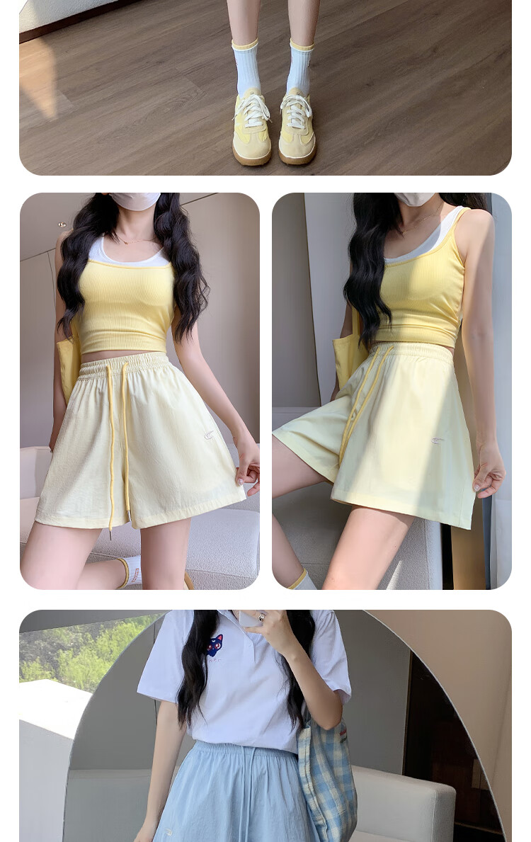 BOPRUIEY Embroidered Workwear Shorts for Women 2025 Summer New Outdoor Sports Five-Point Casual Versatile Solid Color Breathable Hot Pants 20