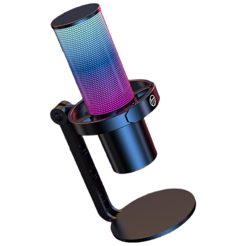 Good Shepherd Sound Card Live Streaming Microphone RGB 48V Condenser Mic U87 Professional Recording Large Diaphragm Microphone ET-10