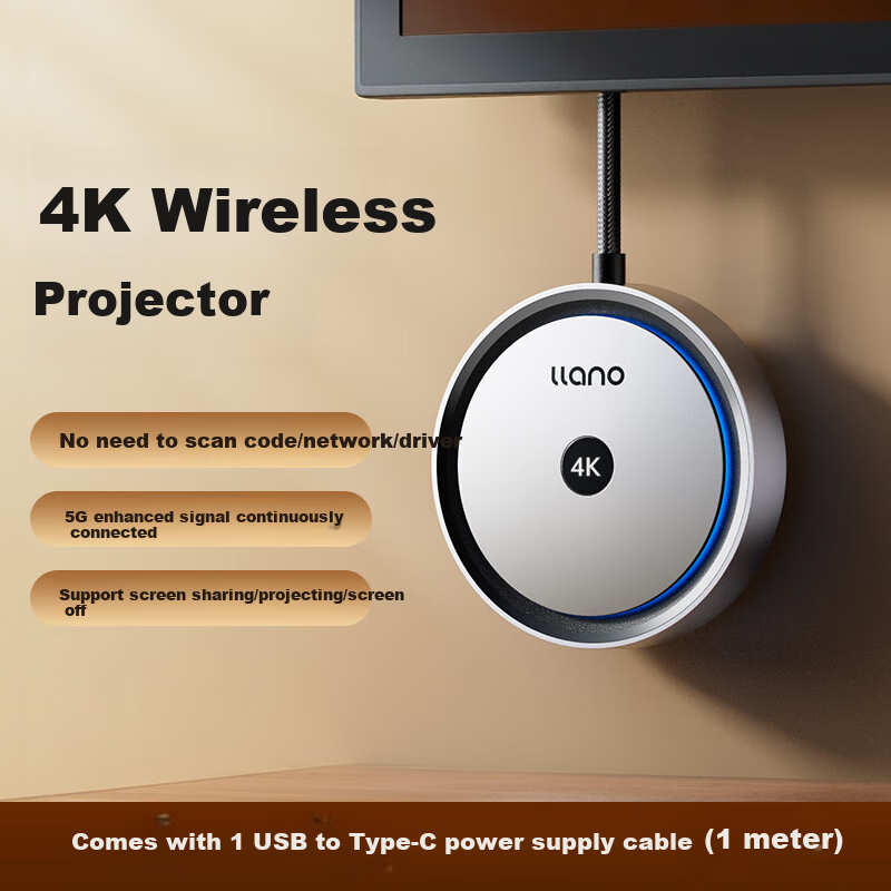 Беспроводное устройство передачи изображения Llano S450, 4K HD, HDMI, для телефонов Apple/Huawei, компьютеров, ноутбуков, подключение к ТВ, мониторам, проекторам
