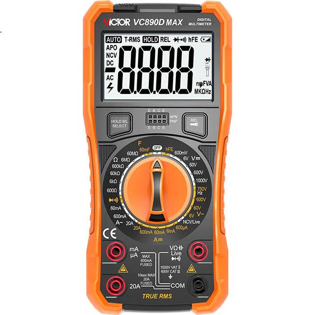 Цифровой мультиметр VICTOR VC890D MAX, универсальный, с функцией NCV и подсветкой