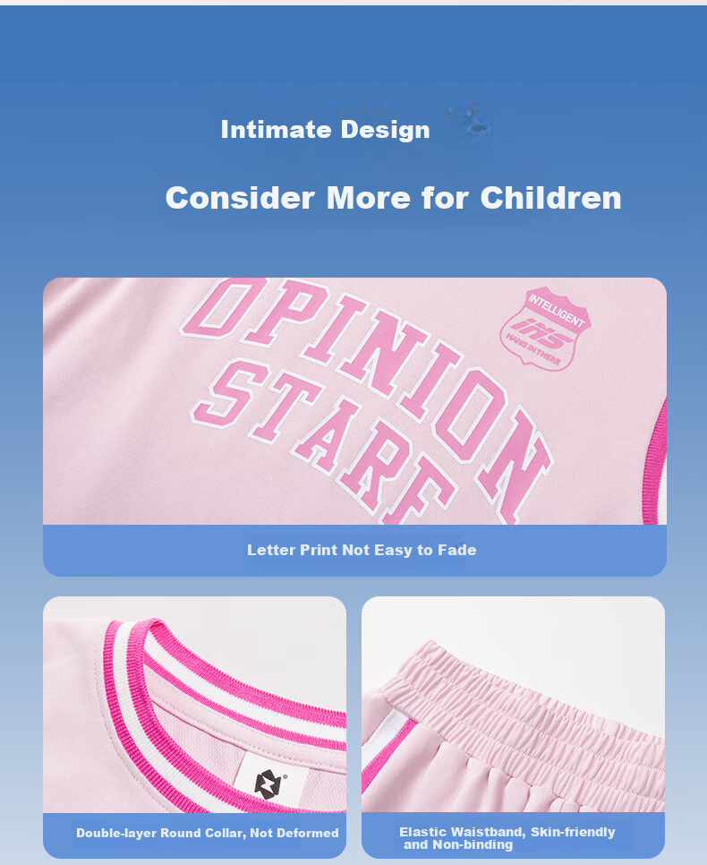 Zuoxi Girls' Sports Set, Summer Children's Moisture-Wicking Quick-Dry Summer Outfit, 2026 New Short-Sleeve Two-Piece Set, Pink, Size 160 3