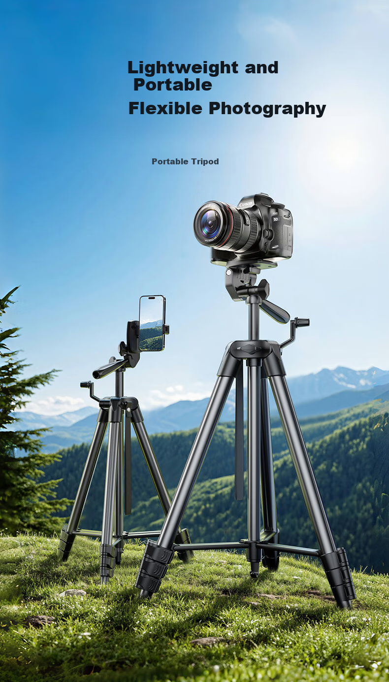 Llano Camera Tripod, DSLR And Smartphone Professional Photography Portable Stand, Mirrorless Camera Tripod Head, Live Streaming And Video Recording Professional Anti-Shake Suitable for Canon And Sony Cameras 1