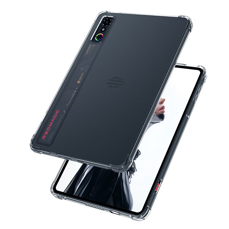 BIAZE Compatible with 2025 Red Magic Pad 3 Pro Protective Case, Red Magic 3 Pro 9.06-Inch Gaming Tablet Protective Cover, TPU Four-Corner Airbag Shockproof PB607-Transparent White