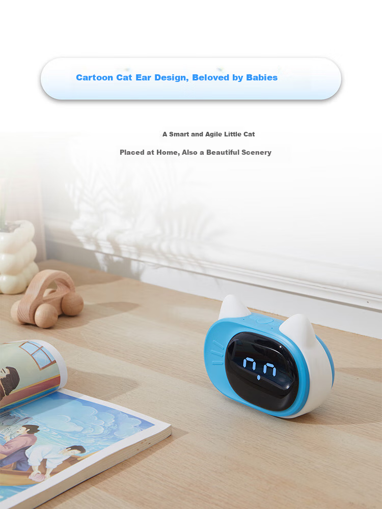 Boby [Pink] Boby Smart Alarm Clock T7, Multifunctional Voice-Controlled Time Management Device, Rechargeable Student Cartoon Alarm Clock Gift for Back-To Seaso 20