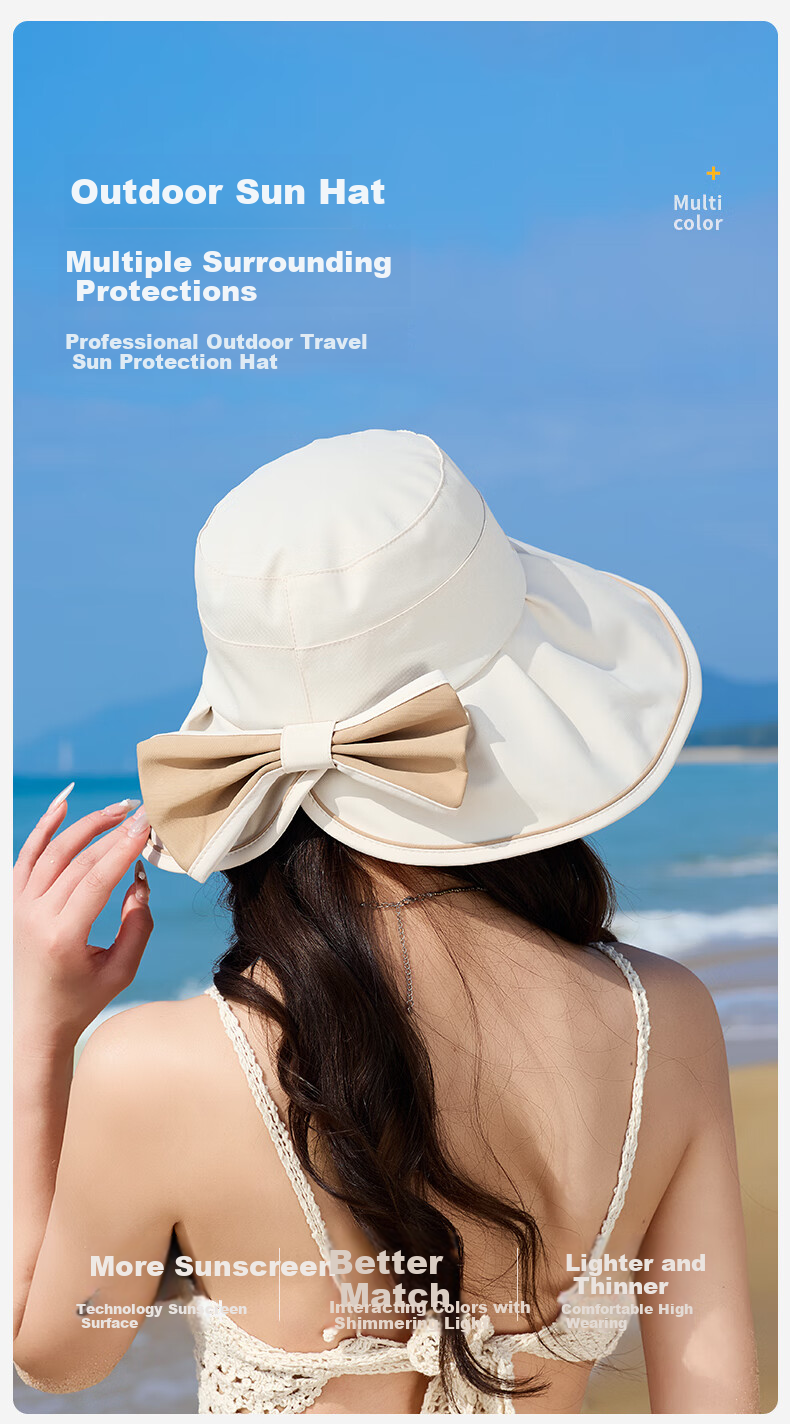 GRGN Vinyl Sun Protection Hat for Women, Sun Visor Cap, Sun Hat, Shell Fisherman Hat, Visor Cap, Summer Face-Covering UV Protection Hat 2