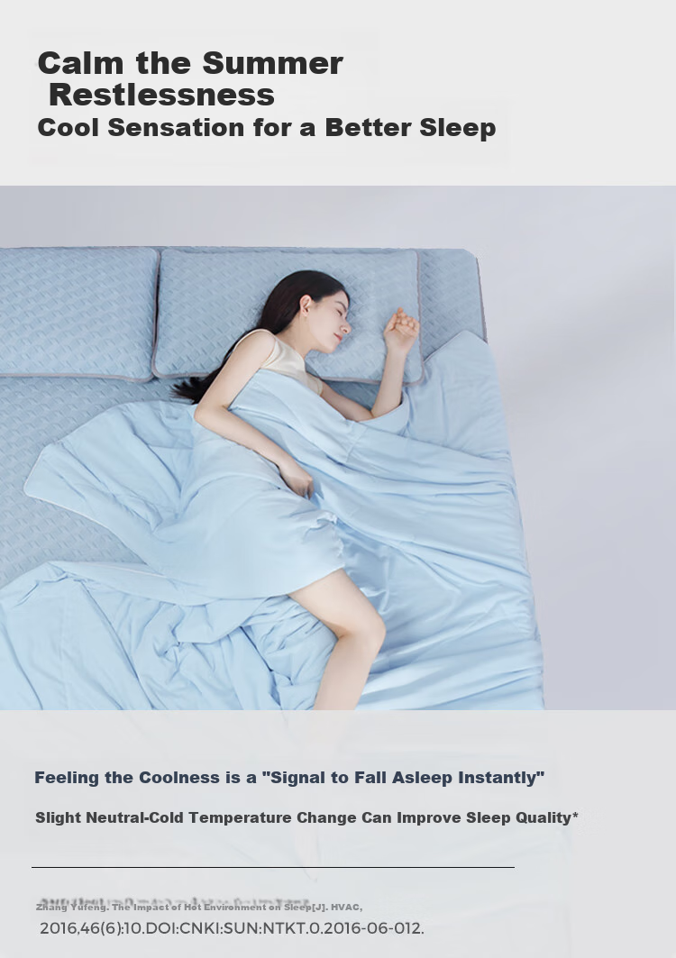 Anmino Anti-Mite Antibacterial Ice Silk Summer Cool Quilt, Class A Summer Air Conditioning Quilt, Machine Washable, Bare Sleeping Single Thin Quilt, Cooling Sensation Value 0.25 5