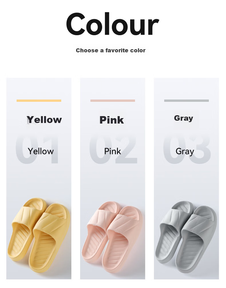 FOOTOPPO Slippers for Women And Men, Summer Home Use, Non-Slip Couple's Indoor Thick-Soled Bathroom Slide Sandals 11