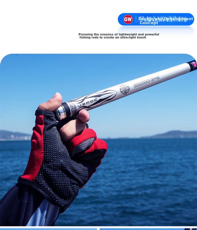 GW Fishing Rod, Handheld Rod, 5.4 Meters, Strong Hand, Lake And Reservoir Fishing Rod, 5H Ultra-Light, Ultra-Hard, 28-Section Large Comprehensive Rod, Fishing Pole, Fishing Tackle 16