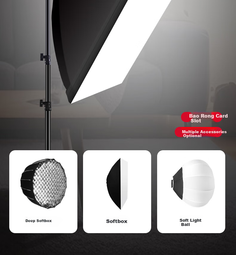 Hakutatz XL-200W Softbox Kit, Live Streaming Fill Light, Professional Photography Lighting, Continuous Soft Sunlight Lamp, Children's Photo And Video Portrait Light, Streamer Clothing Light Box Equipment 14