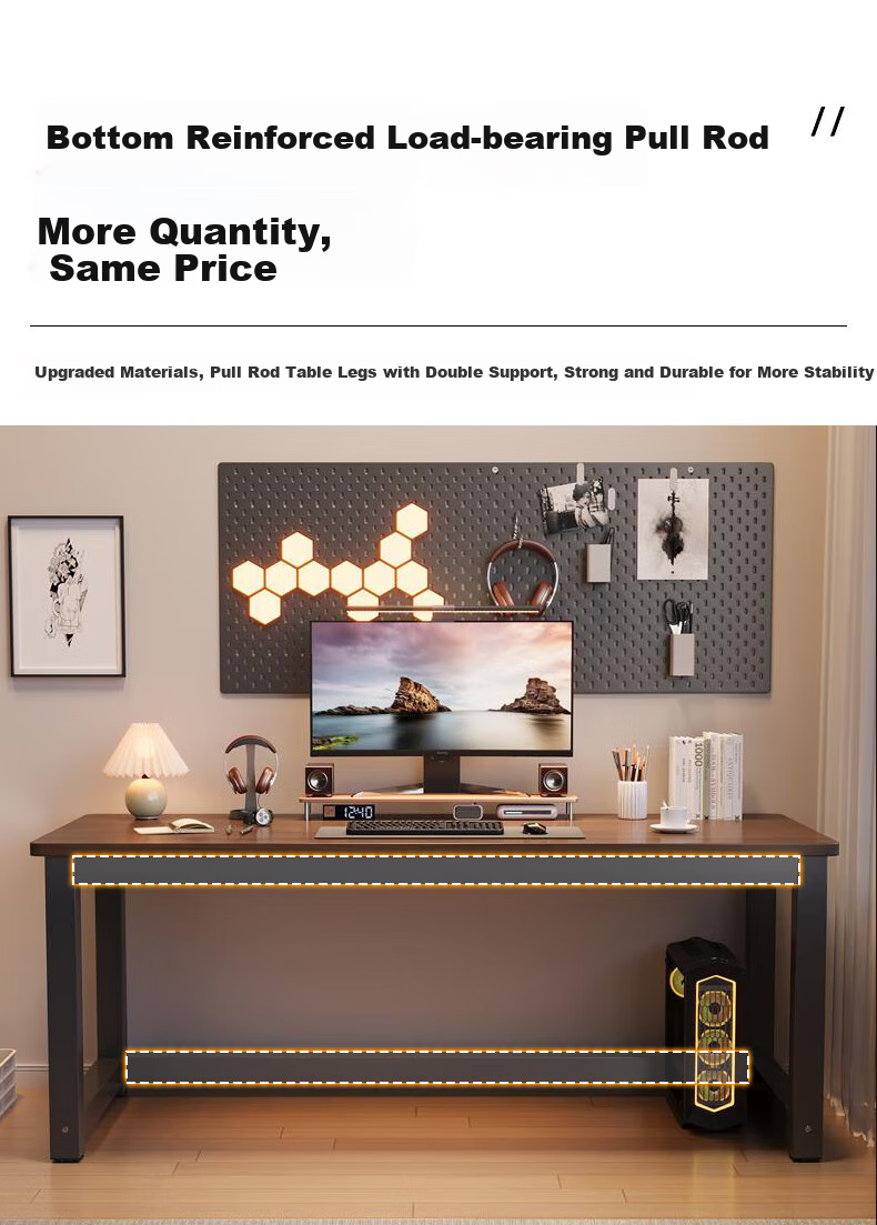 Quanpinwu Computer Desk, Home Desktop Gaming Table, Study Office Writing Desk, Long Table for Bedroom And Training 5