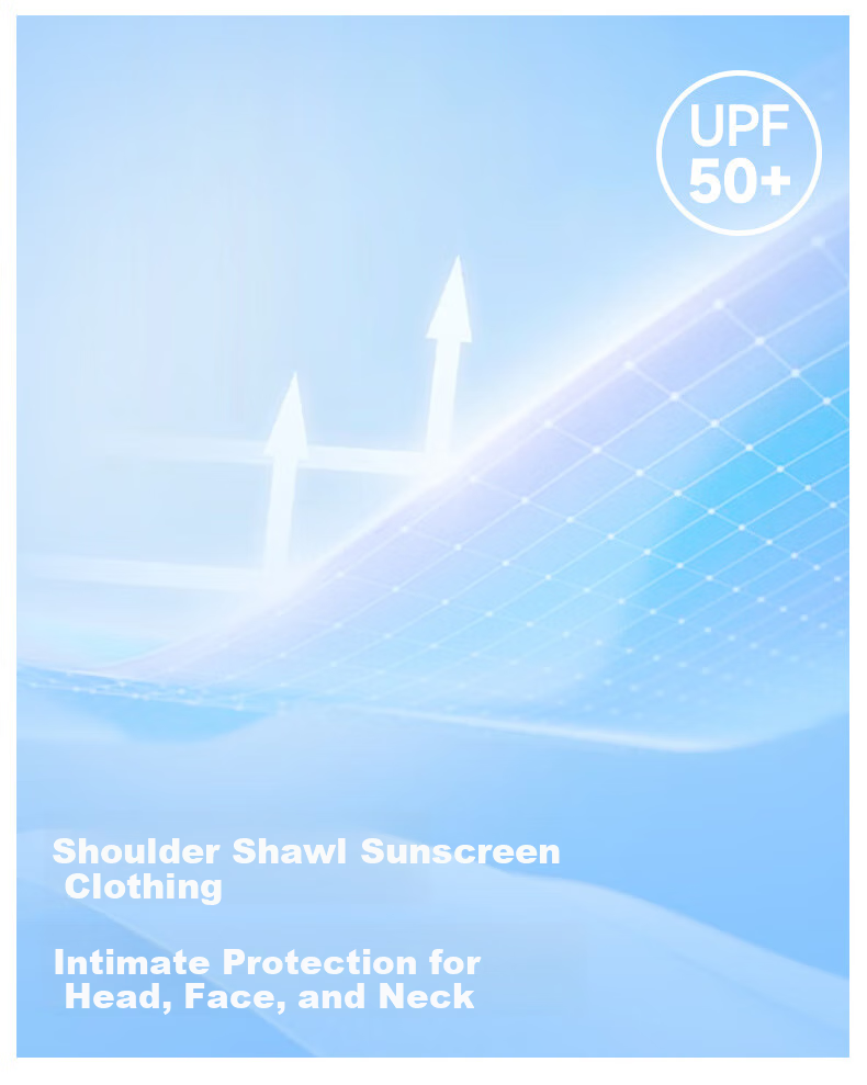 JEANSWEST Women's Summer Sun Protection Shirt UPF50+ Ice Silk Cooling Cape with Large Brim White L 3