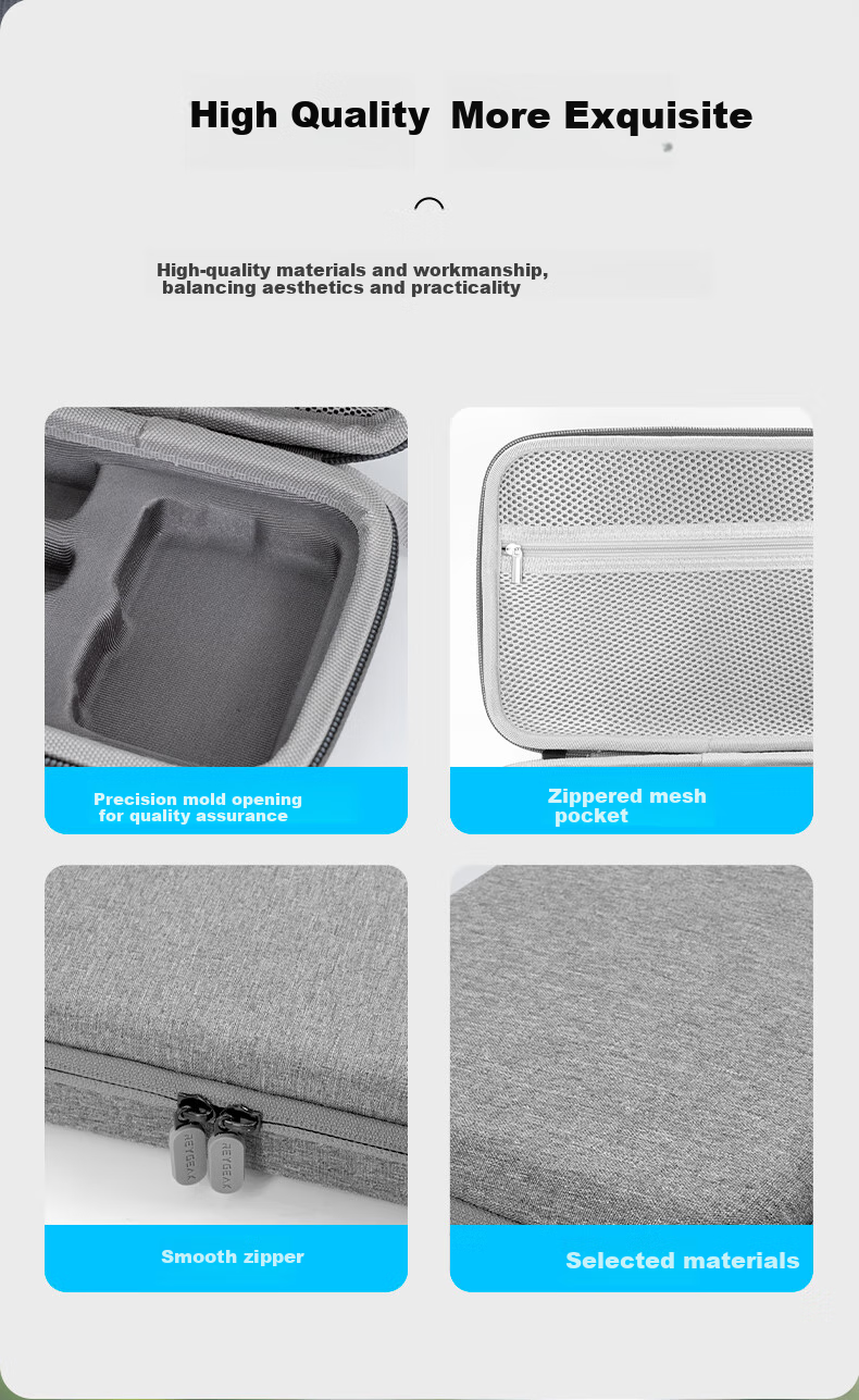 REYGEAK Compatible with DJI Action 5 Pro/6 Storage Bag, Portable Osmo Nano Action 4/3 Action Camera Backpack, Shooting Kit, Hard Shell Protective Accessory Box, Shockproof 10