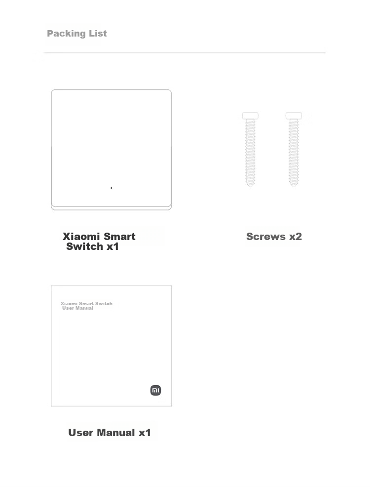 MI Smart Switch (Triple) Integrates with Mijia, Ultra-Long Lifespan, Switch Panel, Requires Gateway 27