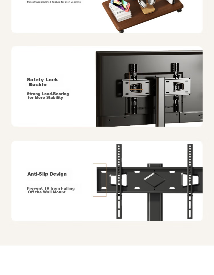 Enlipu TV Stand for 32-75 Inch, Floor-Standing TV Bracket, No Drilling Required, Movable Floor TV Stand Compatible with Multiple Brands of TVs 22