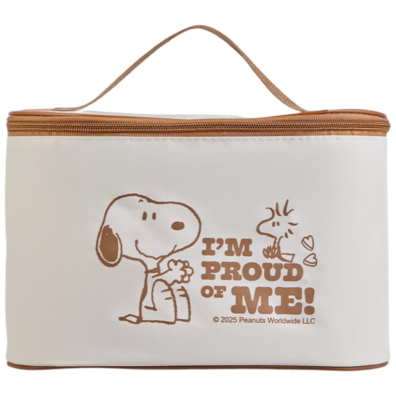 SNOOPY Insulated Lunch Box Bag Portable Thermal Cooler Bento Bag for Students and Office Workers 4-Layer Storage