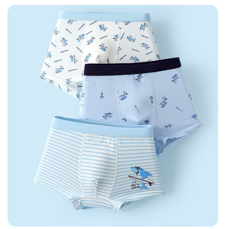 Dingguagua Boys' A-Class Antibacterial Cotton Boxer Briefs for Kids, 95% Cotton, Youth Shorts 10