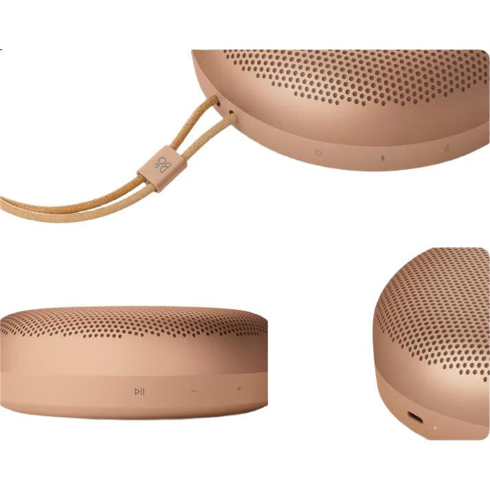 Портативная Bluetooth-колонка B&O Beosound A1 3rd Gen, беспроводная, пыле- и водонепроницаемая, золотистая