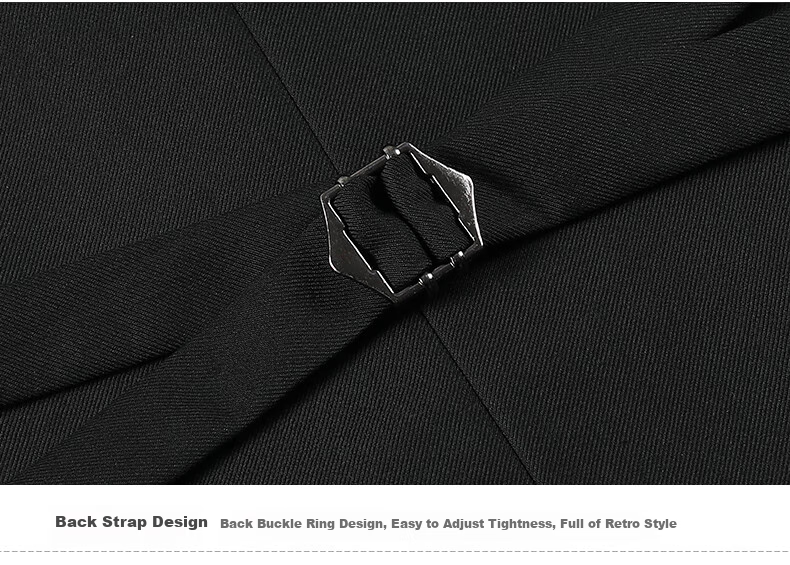 ROMON Suit Vest for Men, Slim Fit Business Professional Work Attire, Wedding Groom Waistcoat Vest, Men's Suit Jacket 15