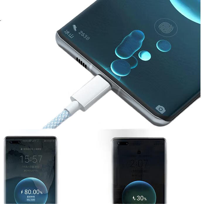 Кабель Nengshi 3-в-1 Type-C Lightning Micro-USB, 6A, 100W, 1.5 м, синий