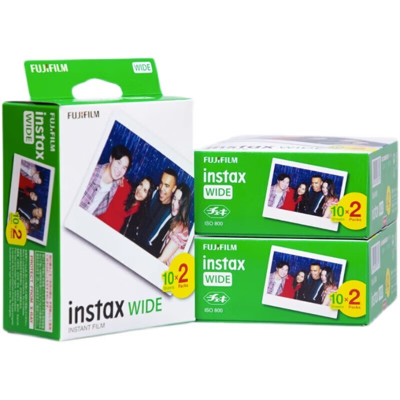 FUJIFILM instax Wide 400 Instant Film Retro Camera Series 5-Inch Wide Format 520 Gift Wide Film 10 Sheets Gold Foil Edge International Version 7