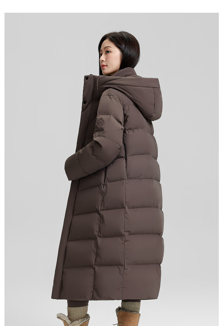 Xuezhongfei New Long Hooded Down Jacket Classic 3D Embroidery Hidden Pockets Skin-Friendly Thickened 6