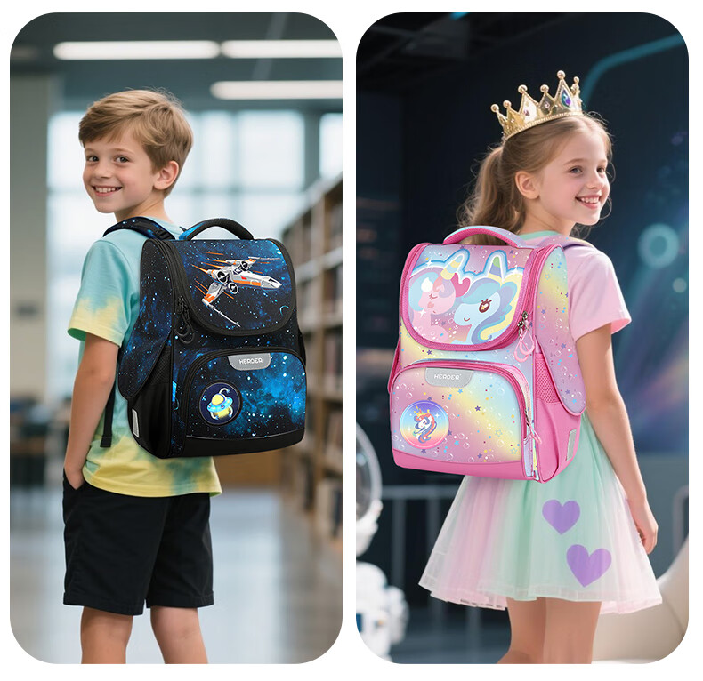 Herder Kids School Backpack 2025 New Model Grade 1-3 Cloud Sensing Spine Protection Ultra-Lightweight Unisex Shoulder Bag 9