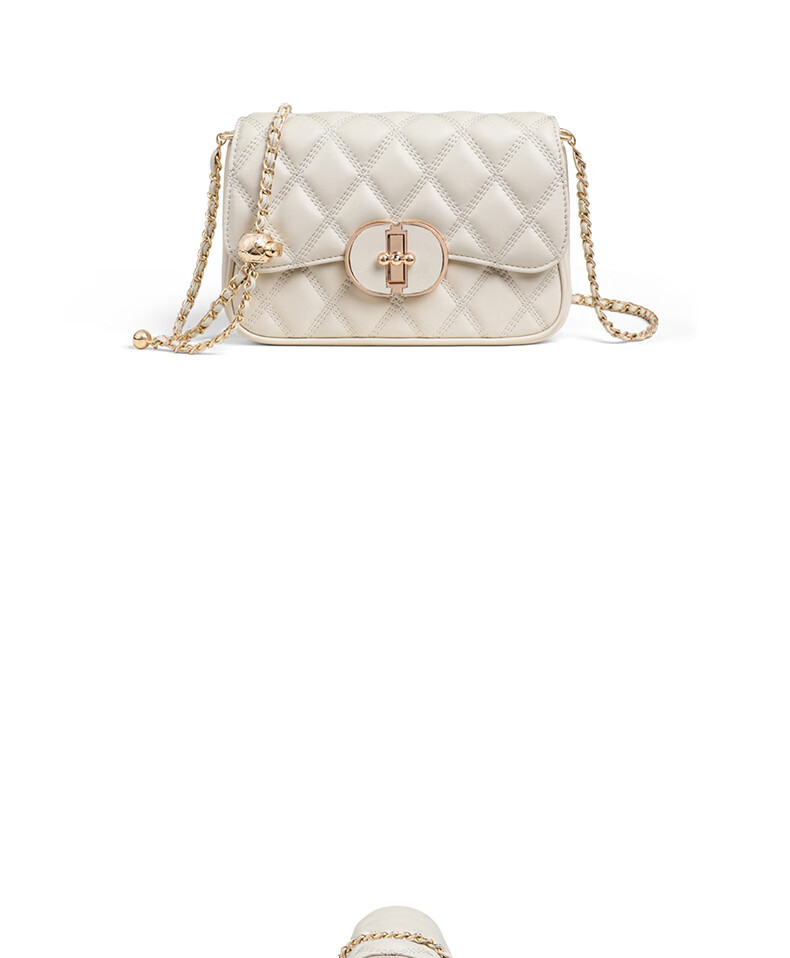 C.BANNER Leather Handbag, Women's Quilted Chain Crossbody Bag, Shoulder Bag, Light Luxury Birthday Mother's Day Gift, Practical Present for Mom 3