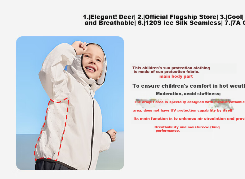 Lemonkid Children's Sun Protection Clothing, Cool And Breathable, Boys And Girls Sun Protection Garment, UV-Resistant Baby Skin Coat, Moon Smoke Purple, Size 110 1